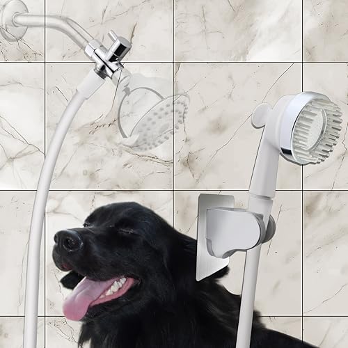YOOMEE-Pet-Shower-Attachment-for-Bath-Tub-Grooming-Teeth-Shower-for-Gog-Washing-and-Pet-Showering-Hair-Rinse-Tub-and-floor-Cleaning-WBrass-Diverter-W-59-Hose YOOMEE Pet Shower Attachment for Bath Tub Grooming Teeth Shower for Gog Washing and Pet Showering Hair Rinse Tub and floor Cleaning WBrass Diverter W 59 Hose