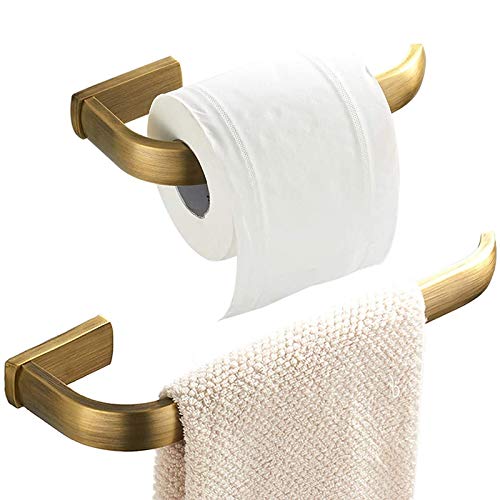 Support papier toilette laiton mural et anneau pour optimiser l'espace
