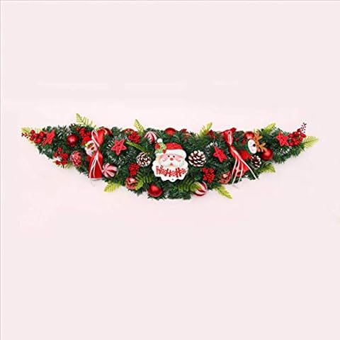 SDFHE 1m 1.5m Christmas horns horns and rattan package shopping mall hotel wall decoration Christmas decorations 100cm-red Cover