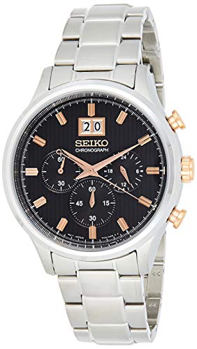 Preisvergleich Produktbild Seiko Herren Chronograph Quarz Uhr mit Edelstahl Armband SPC151P1