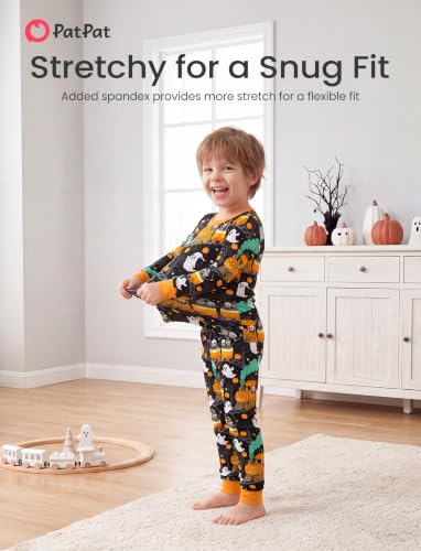Image of PATPAT Toddler & Kids Pajama Sets with Bamboo Viscose, Snug Fit Pjs for Girls, All-Season Comfort Sleepwear, Ages 2-12 Years
