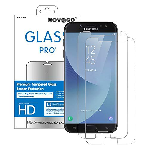 NOVAGO Compatible con Samsung Galaxy J3 2017 J3 Pro J330 – Lote de 2 Protectores de Pantalla de Cristal Templado Resistente no Cubre Toda Pantalla (Transparente)