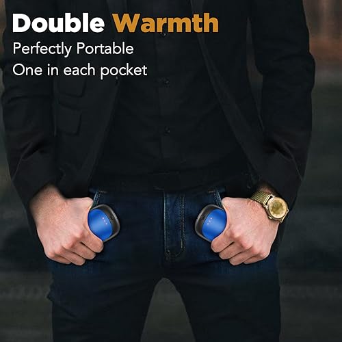 Image of 2 Pack Hand Warmers Rechargeable, Portable Electric Hand Warmers Reusable, USB 2 in 1 Handwarmers, Outdoor /Indoor /Warm Gifts for Men Women