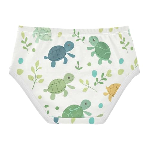 Wusikd Cute Turtles Girls' Underwear Cotton Girls Briefs Soft Toddler Underwear 2T2