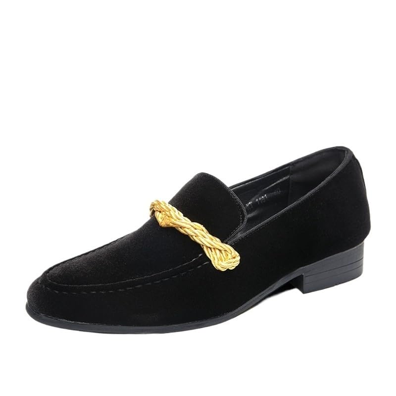 Formal Loafers Square Toe Suede Upper Wear-Resistant Weekend Mens Slip On Lightweight