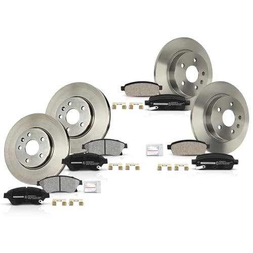 Frankberg Bremsensatz inkl. 4x Bremsscheiben + 8x Bremsbeläge Vorne Hinten Kompatibel mit Astra J CaR.A.Van P10 Astra J GTC Astra J P10 Replace# 13473428