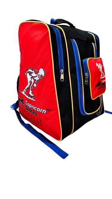 Capricorn Inline Skate Backpack, Multiple Storage Compartments (red) 1