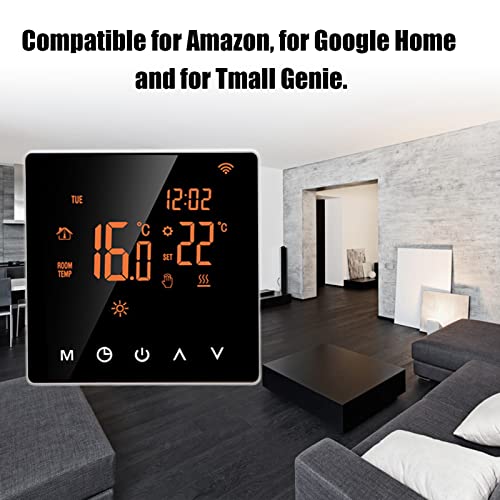 ME81H Smart Thermostat WIFI AC230V 50/60Hz 5-90℃ LCD Touch Screen Water Floor Heating 16A for Tuya (Orange Background White Button 16A) - Image 4
