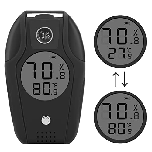 Tisfa Digital Hygrometer And Thermometer, Temperature Humidity Gauge With Dual Sensors For Cigar Humidor, Plant, Greenhouse, Pet Reptile, Guitar #TOP1