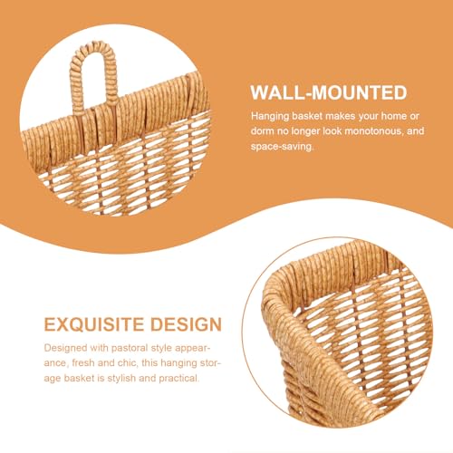 Cesta de ratán de imitación de pared para solucionar falta de espacio 4