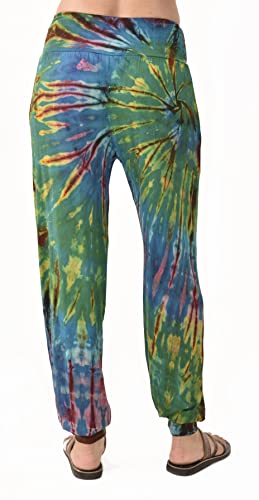 TCG Women's Tie-Dye Harem Pants - Blue-Green-Multi4