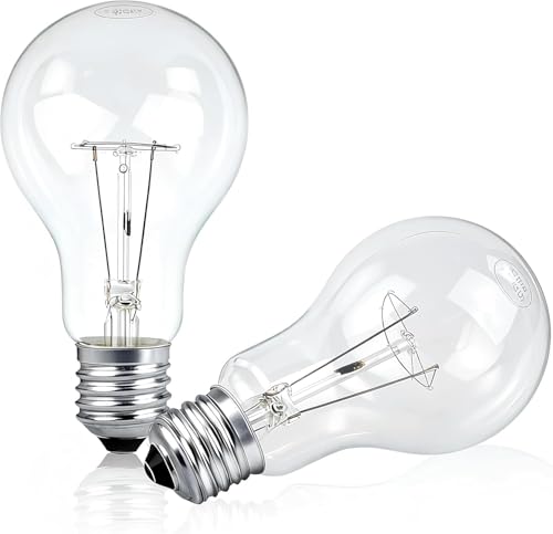 JUNFMLY 150 Watt Incandescent Light Bulbs Dimmable 150W Equivalent A19 Light Bulbs High Brightness 2700K Warm White (2PACK)