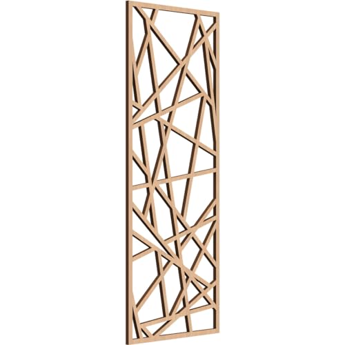 Image of Conway Decorative Pierced Fretwork Wood Wall Panels, 11 3 /8 inchW x 29 3 /8 inchH x 1 /4 inchT, Hickory