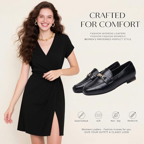 Image of Women's Loafer Shoes Leisure Slip On Work Shoes Comfort Walking Flats