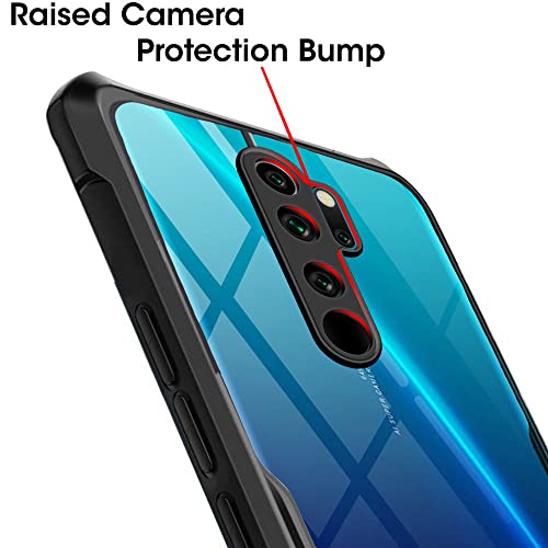 Image of TheGiftKart Shockproof Clear Back Cover Case for Mi Redmi Note 8 Pro | 360 Degree Protection | Transparent Back Cover Case for Redmi Note 8 Pro (PC & TPU, Black Bumper)