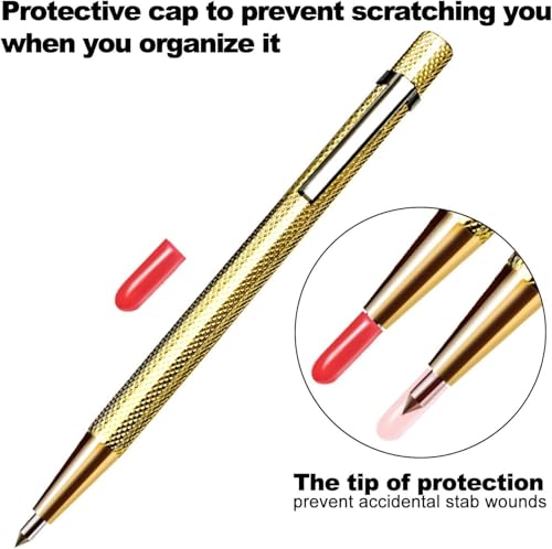 LZMDISU Anreißnadel mit Wolframkarbidspitze, Metall-Ätzstift, Schnitzerei, Gravierer, Anreißwerkzeuge für Edelstahl, Keramik, Glas, Blech und Gold/Schweißen (12 Stück)