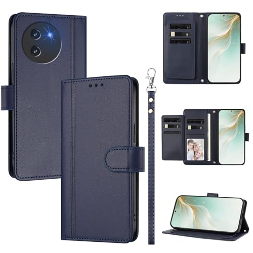 �X�}�z�P�[�X �Ή��@�� for Doogee Note 59 / Note 59 Pro �X�}�z�P�[�X�y�E�H���b�g�f�U�C�� �f���A���J�[�h�X���b�g �L���b�V�� �t���b�v���X�^���h �����h�~�zBlue