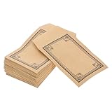 COHEALI 50 Stück Selbstklebende Kraftpapier Mini Umschläge für Bargeld Budgetierung Kleine Geldumschläge Braune Briefumschläge mit Sicherem Verschluss für Münzen und Kleine Gegenstände