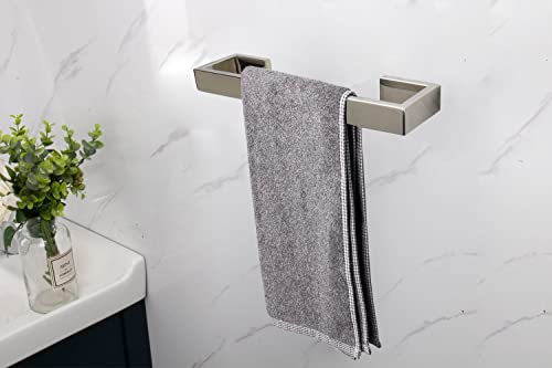 TocTen Bath Towel Rack - Square Base Thicken SUS304 Stainless Steel Towel Bar for Bathroom, Bathroom Bar Accessories Towel Rod Heavy Duty Wall Mounted Towel Holder (Polish Chrome, 12 Inch) by TocTen - Used condition - Image 3