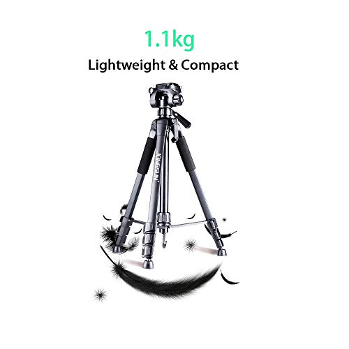JONGSUN Kamera Stativ, 150cm Professioneller Reisestativständer aus Aluminium für DSLR SLR Kamera, mit Tragetasche… – Bild 6