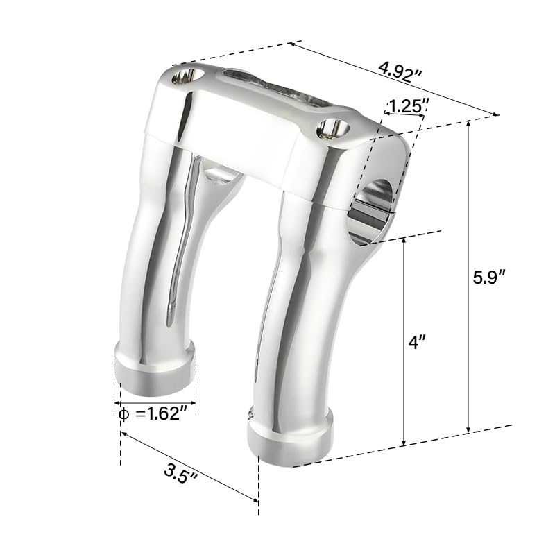 Abrazadera Elevadora de Manillar de 4 Pulgadas que Corrige la Postura en Harley FXBB 8