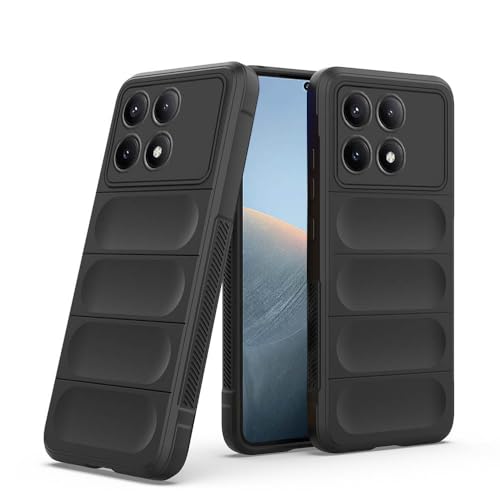 Image of amazon basics Mobile Cover for Poco X6 Pro 5G / Mi Redmi K70E 5G | Full Camera Protection | Liquid Silicon Case | Flexible Bumper Case for Poco X6 Pro 5G / Mi Redmi K70E 5G (Black)