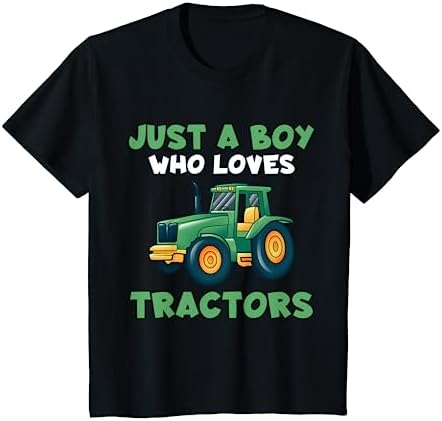 Kids Farm Lifestyle Just A Boy Who Loves Tractors T-Shirt