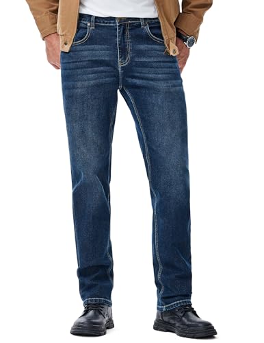JMIERR Men's Jeans Regular Fit Straight Stretch Classic Casual Denim Pants