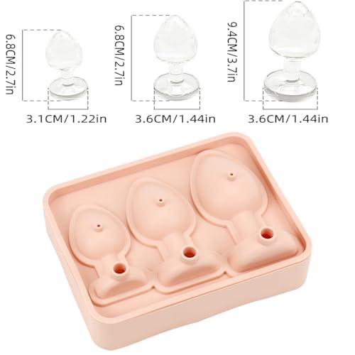 Molde para cubitos de hielo de silicona divertido rosa miniatura 3