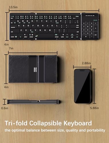 Image of Nillkin Foldable Bluetooth Keyboard, Portable Wireless Design (Black)