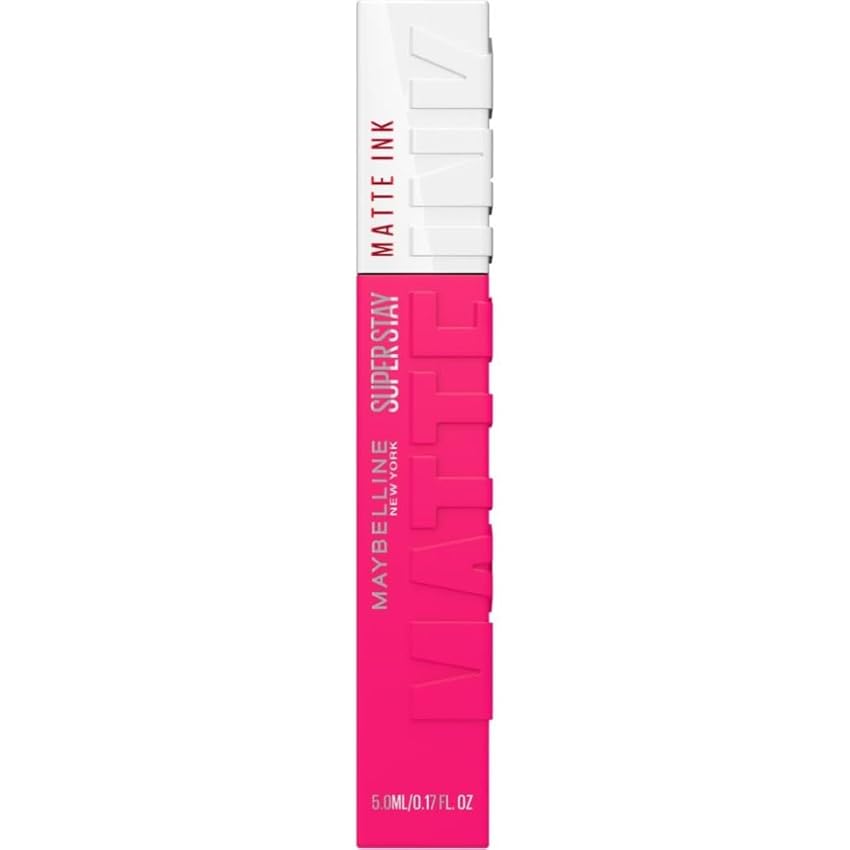 Maybelline New York Tinta Labbra a Lunga Durata, Effetto Matte e Colore Intenso, Tenuta fino a 16 Ore, No Transfer e Senza Sbavature, SuperStay Matte Ink, Tonalità: Romantic (30), 5 ml