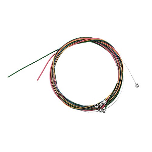 CandyT Jeu de Cordes de Guitare en Alliage de cuivre Ferme coloré Arc-en-Ciel Pratique Durable pour équipement de… - Les Beatles, Paul McCartney, John Lennon, RIngo Starr, George Harrison CandyT Jeu de Cordes de Guitare en Alliage de cuivre Ferme coloré Arc-en-Ciel Pratique Durable pour équipement de… – Image 7