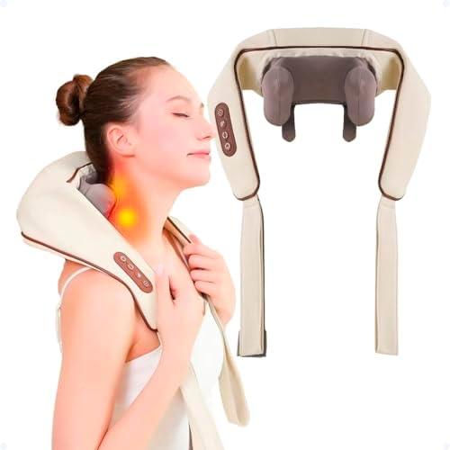 Massageador Elétrico Pescoço 6D Cervical Ombro Muscular Super Rel...