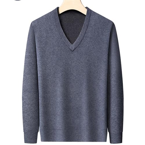 Men's V Neck Sweater Pullover Woolen Regular Fit Long Sleeve Knitting Sweaters with Ribbing Edge3