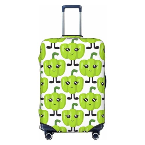 bright green sweet peppers eyes Travel Luggage Covers - Elasticity Suitcase Covers Protector for Luggage 18-32 Inch - Main Image