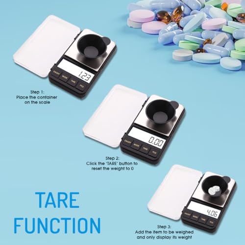 Image of Atom XS Electronic Pocket Digital Scale 300Gms x 0.01Gms | Digital Jewellery Scale | Atom XS A 105 Pocket Scale.,Black And White