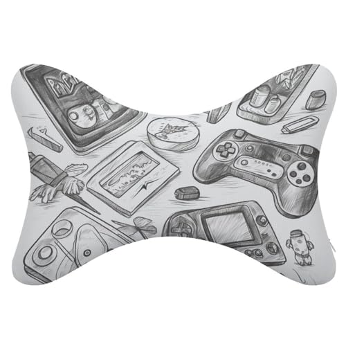 Oreiller mémoire de forme en coton et sangle réglable lot de 2