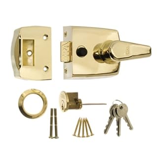 ERA 1630-31 60mm High Security Replacment Nightlatch - Brass Effect Body , Brown