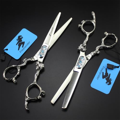 Hair Cutting Scissors Shears Kit Set, 6.0" Stainless Steel Cutting