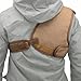 Tas Trost Canvas Leather Shooting Recoil Shield Shoulder Protective Shooting Pad Adjustable Recoil Pad for Shotgun, Rifle (Righty Shooter-Brown)