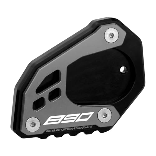MotHeart Robuste Seitenständer Vergrößerung für 890 SMT 2023-2024 890 Adventure 2020-2023 890 Adventure R 2020-2025 Motorrad-Support-Zubehör 890 smt adventure Zubehör (Grau)