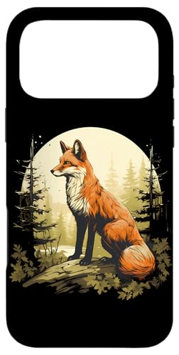 Fox Nature Forest Wildlife Motif Animal Lovers Landscape Case for iPhone 17 Pro Max