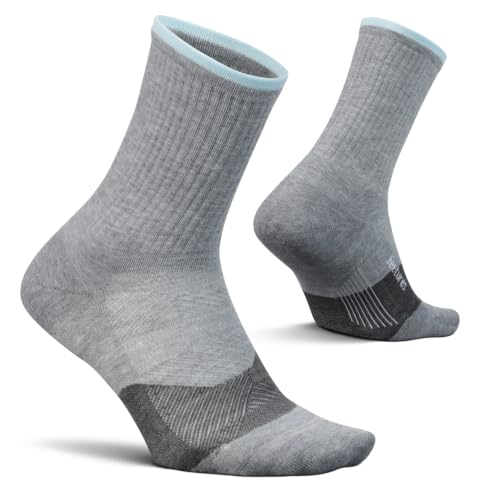 Image of Feetures Elite Light Cushion Mini Crew Sock - Sport Sock with Targeted Compression