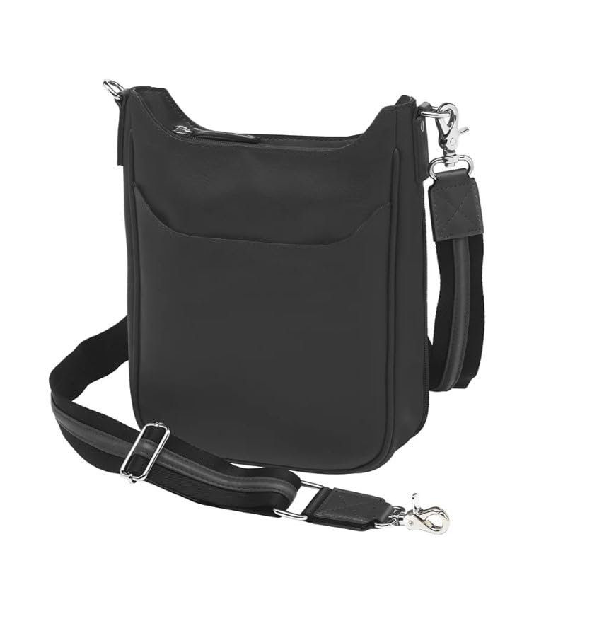 Gun Tote'n Mamas Crossbody Purse, Washable USA Cowhide-Black