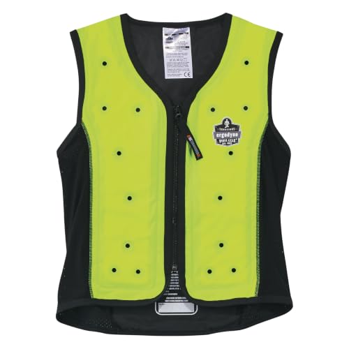 Ergodyne Chill-Its 6685 Evaporative Cooling Vest, Wearer Stays Cool and Dry, Breathable Comfort, Zipper Closure