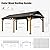 Domi Cedar Wood Gazebo 12’x20’ Hardtop Gazebo with Galvanized Steel Gable Roof, Outdoor Gazebos for Patio, Permanent Pergola for Deck, Backyard