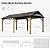 Domi Cedar Wood Gazebo 12’x20’ Hardtop Gazebo with Galvanized Steel Gable Roof, Outdoor Gazebos for Patio, Permanent Pergola for Deck, Backyard