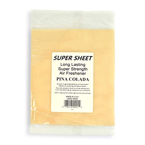 Image of Super Sheet Large (8 inchx7 inch) Under Seat Car Air Freshener, 3-PACK (Pina Colada)
