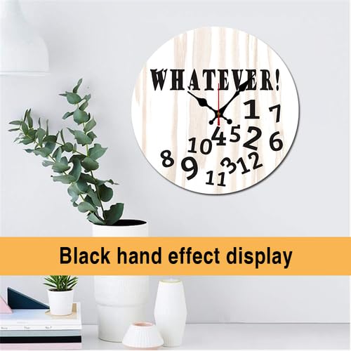 Reloj de pared analógico redondo de madera 30 cm miniatura 4