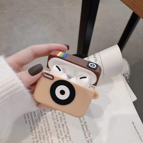 Image of Dezet Cute Soft Silicone Pouh Case for Airpods Pro GEN-2 (2022) � 3D Cartoon Animal Character Cover with Keychain Ring, Shockproof & Dustproof Protective Case for Kids & Girls (INSTGRA-M)